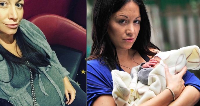 Agáta byla ještě den před porodem v kině. O pár hodin později už Kryšpínovi (na fotce vpravo) přibyla na světě sestřička.