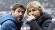 Boss Juventusu Andrei Agnelli (vlevo) chce znovu rozjet projekt Superliga