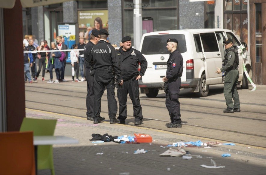 Útok agresora v Bratislavě.