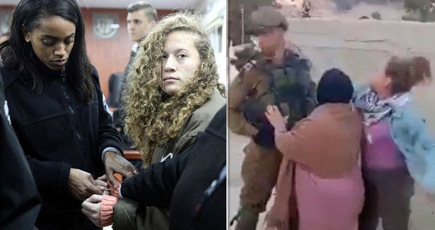 Dívka (16), která mlátila vojáka: „Hrdinku“ Palestinců přivedli v poutech před soud