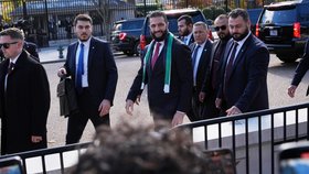 Syrský prozatimní prezident Ahmad Šara navštívil Bílý dům (10.11.2025)