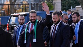 Syrský prozatimní prezident Ahmad Šara navštívil Bílý dům (10.11.2025)