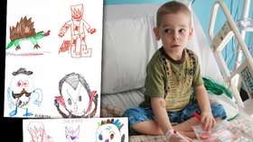 Aidan vždycky rád kreslil monstra a příšery. V nemocnici nakreslil obrázků stovky a jejich prodejem si tak vydělal na drahou léčbu.