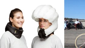 Místo helmy by měl cyklisty ochránit airbag.