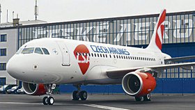 Airbus A319 Českých aerolinií. V tomto letadle budou moci lidé znovu létat z Prahy do Bejrútu.