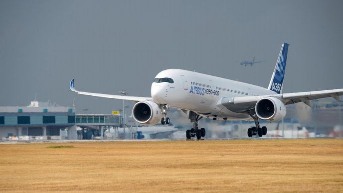 Airbus A350 na aerosalonu v Singapuru