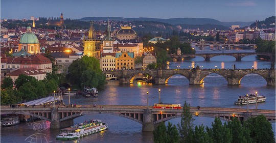 Panoramatická fotografie Prahy - ilustrační snímek
