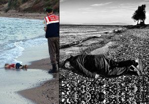 Čínský umělec Aj Wej-wej se nechal vyfotit jako tragicky zesnulý syrský chlapeček, kterého v Turecku vyplavilo moře.
