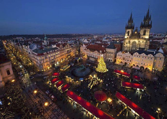 Vánoční trhy na Staroměstském náměstí Praha 2018