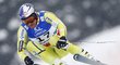 Aksel Lund Svindal při vítězném sjezdu ve Schaldmingu