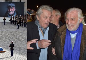 Alain Delon nedorazil na státní pohřeb Jeana-Paula Belmonda.