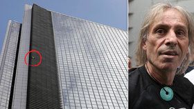 Pavoučí muž Alain Robert vylezl na 217 metrů vysoký mrakodrap GT International Tower v Manile