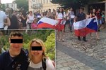 Albánci s českými vlajkami vyjadřují ve městě Škodra soustrast rodinám Anny a Michala.