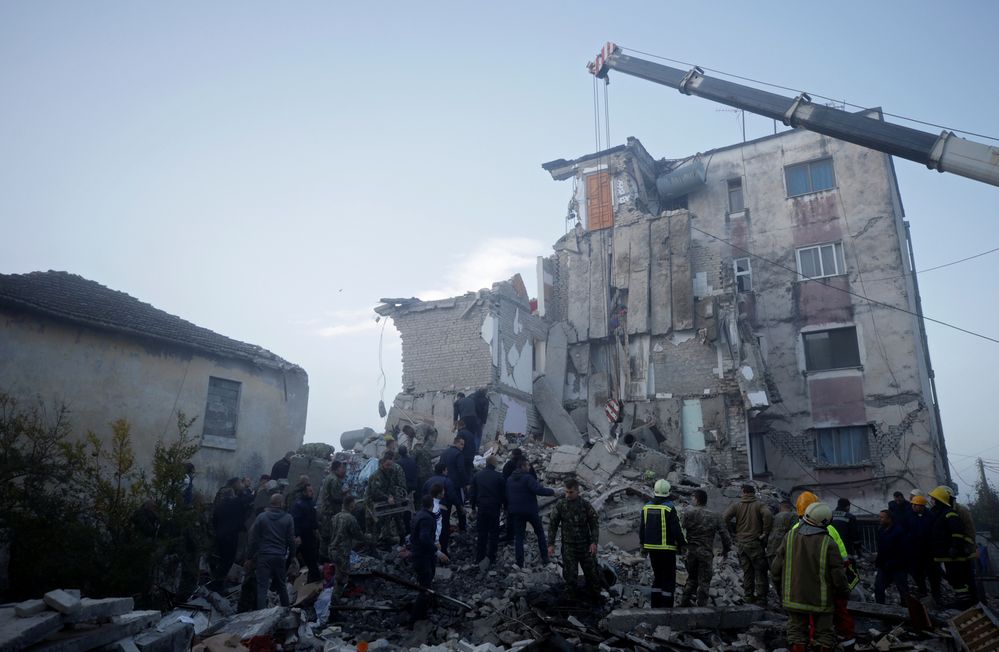 Silné zemětřesení zasáhlo Albánii (26.11.2019)