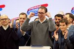 Aleksandar Vučević oznamuje výhru SNS ve volbách (17.12.2023)