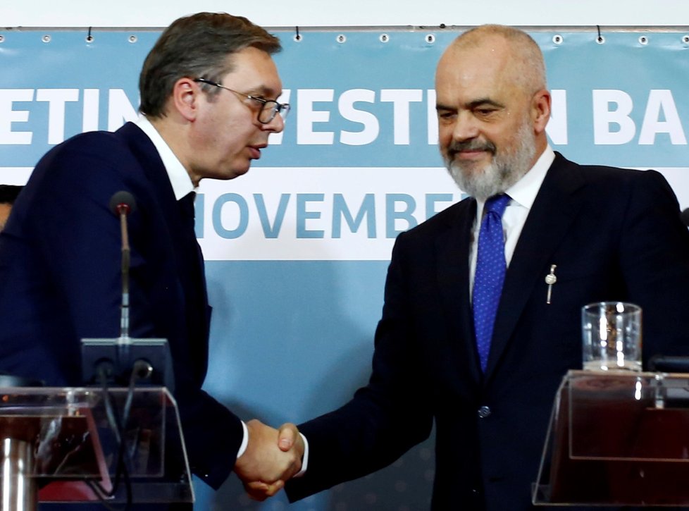 Aleksandar Vučić a albánský premiér Edi Rama