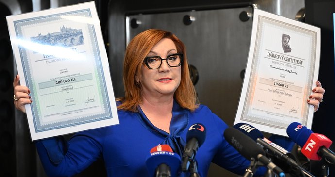 Ministryně financí Alena Schillerová představila obnovené Dluhopisy Republiky