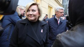 Alena Schillerová a Karel Havlíček na Národní třídě 17. listopadu 2022