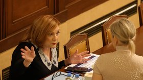 Ministryně financí Alena Schillerová (ANO) při jednání Sněmovny (21.10.2026)