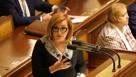 Ministryně financí Alena Schillerová (ANO) při jednání Sněmovny (21.10.2026)