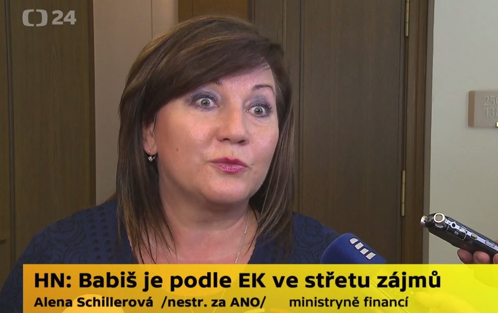 Alena Schillerová (za ANO) vysvětlovala další postup ohledně auditu Evropské komise, který podle HN uvedl, že je Babiš ve střetu zájmů a Česko má vrátit dotace Agrofertu. Premiér tvrdí, že to tak není