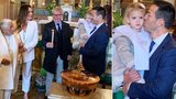 Zasnoubená Šeredová s rodinou v kostele: Okázalé křtiny malé Vivi (2) a výstřední tchyně opět v akci…