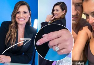 Alena Šeredová ukázala v italské televizi zásnubní prsten.