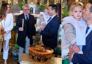 Modelka Alena Šeredová se snoubencem nechali pokřtít svou krásnou dceru Vivienne.