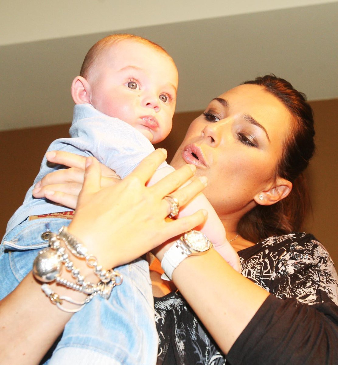 2008: Alena s prvorozeným synem Luisem Thomasem.