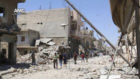 Válkou zničené syrské Aleppo