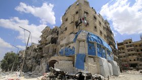 Nemocnice v Aleppu provozovaná Mezinárodním výborem Červeného kříže a organizací Lékaři bez hranic po náletu.