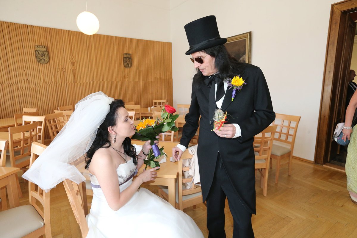 Svatba rockera Aleše Brichty