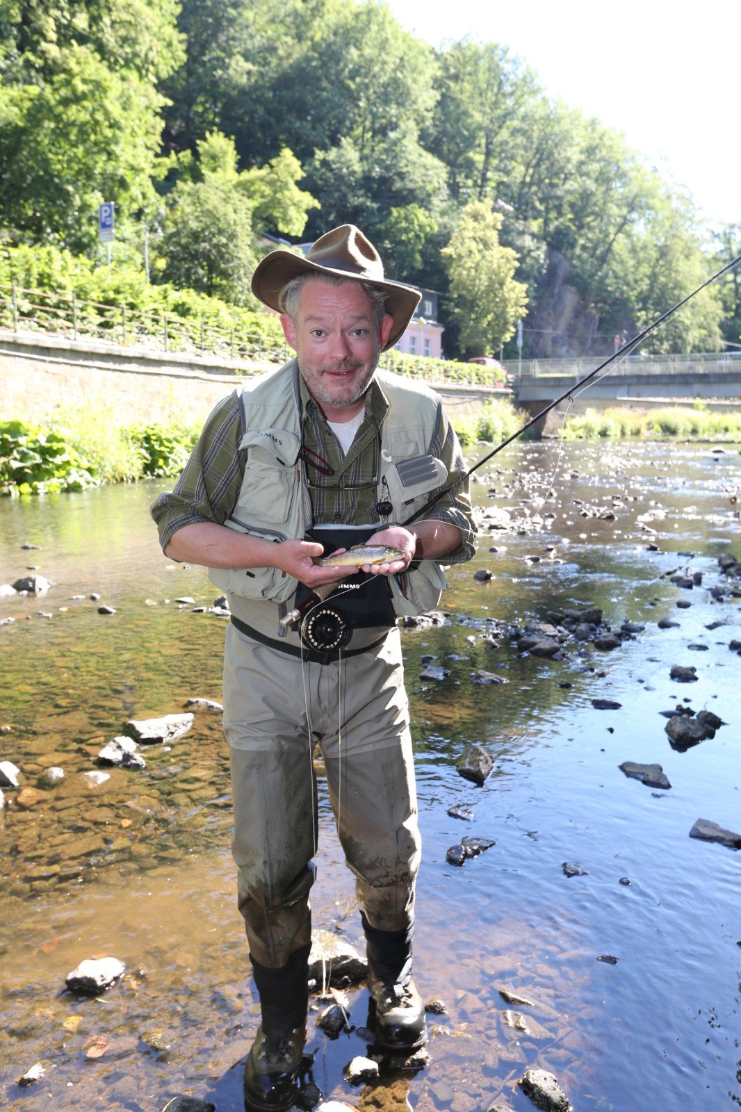 Aleš Háma si v Karlových Varech zašel na ryby