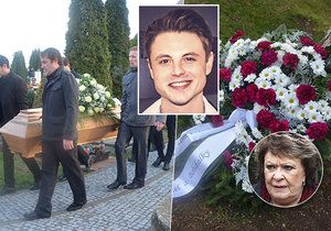 Pohřeb herce Aleše Kubáta (†30): Zdrcená maminka,bílé růže a vzpomínka od Bohdalky!