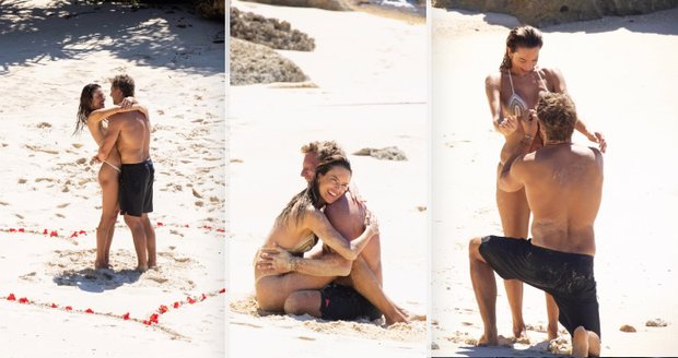 Brazilská supermodelka Alessandra Ambrosio na pláži řekla »ano« šperkaři
