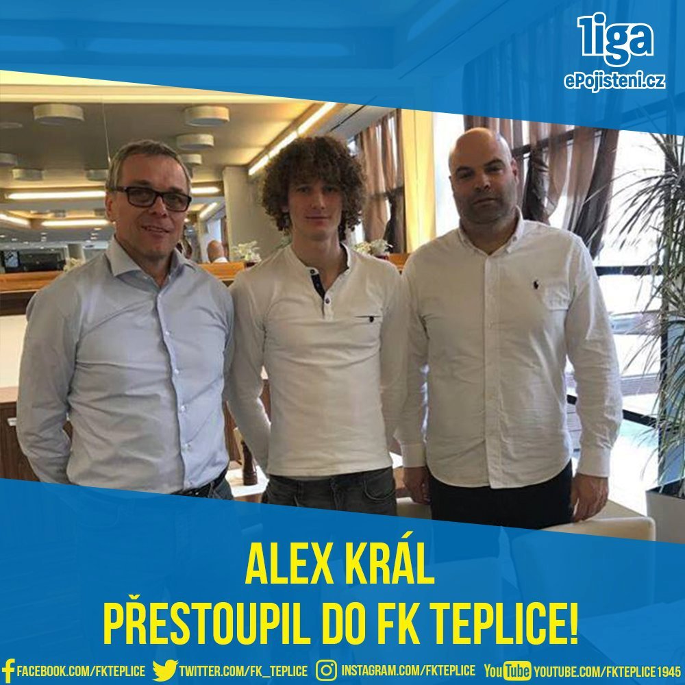 Mládežnický reprezentant Alex Král přestoupil ze Slavie do Teplic