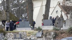 Poslední rozloučení s malým Alexem (†8). Kamarádi přinesli balónky, které vypustili do nebe.