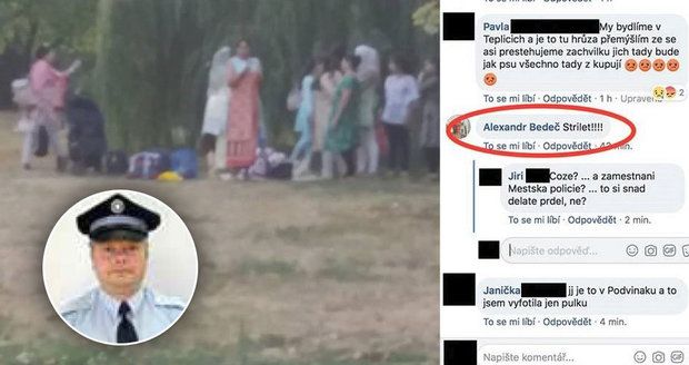 Pražský strážník se na Facebooku nelichotivě vyjadřoval k fotce muslimek.