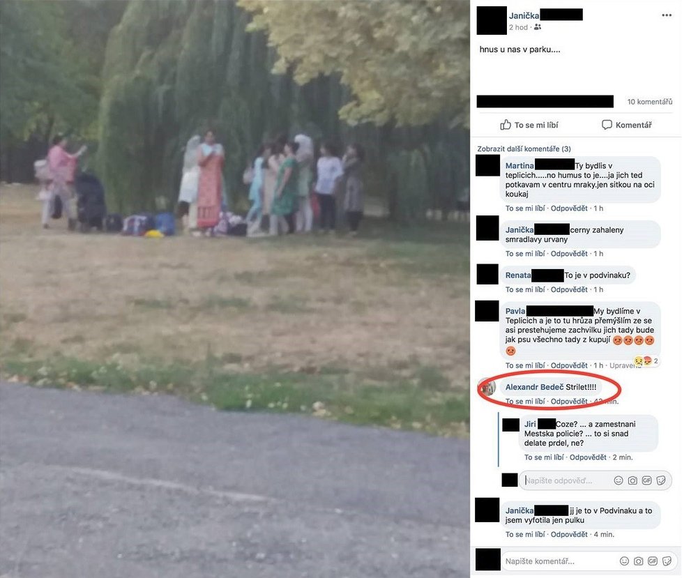 Pražský strážník se na facebooku nelichotivě vyjadřoval k fotce muslimek.