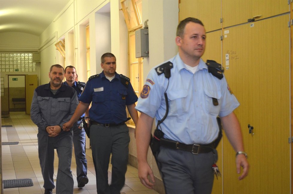 Alexandra Nováka přivedla k soudu vězeňská stráž.