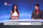 Alexandra Mynářová poprvé moderovala zprávy na TV Barrandov.