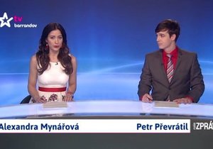 Alexandra Mynářová poprvé moderovala zprávy na TV Barrandov.