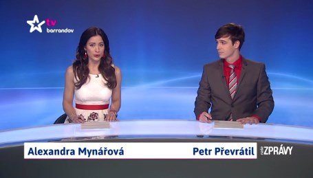 Alexandra Mynářová poprvé moderovala zprávy na TV Barrandov.