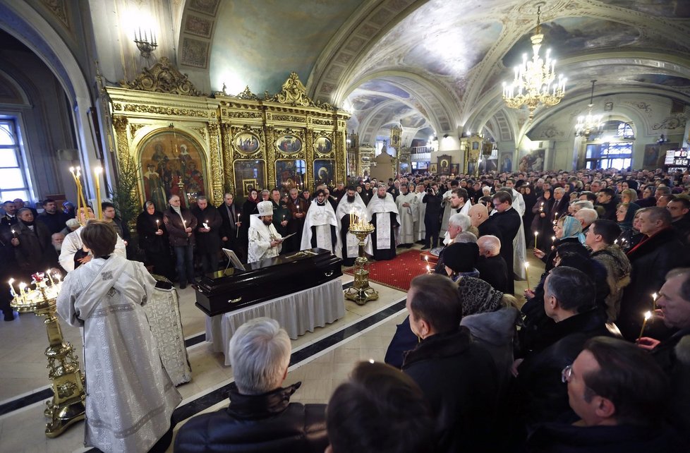 Rusko se rozloučilo s tragicky zesnulými členy souboru Alexandrovci.