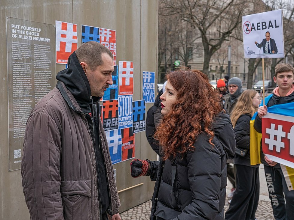 Oleg Navalnyj a Kira Jarmyšová v Berlíně (24. 1. 2023).