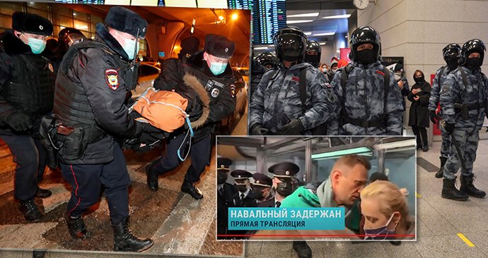 Alexej Navalnyj byl těsně po příletu do Moskvy znovu zadržen policií.
