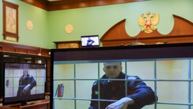 Navalnyj na online soudním slyšení (24. 2. 2022)