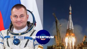 Velitel kosmické stanice Alexej Ovčinin v Epicentru 20.5.2021