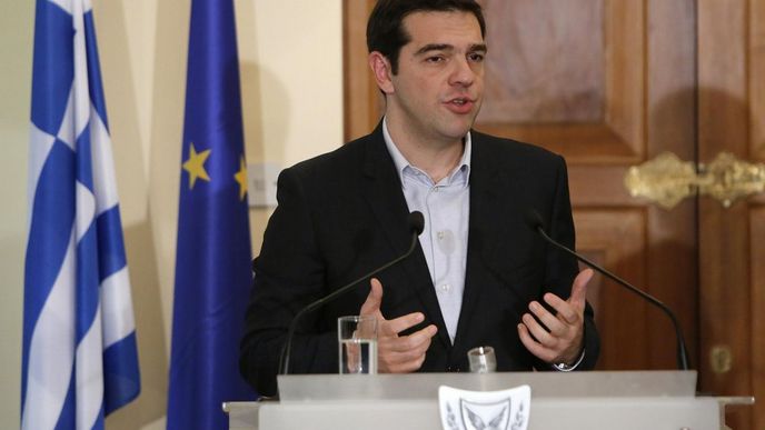 Alexis Tsipras během návštěvy Kypru.