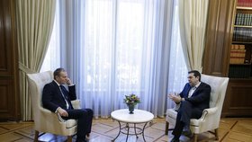Řecký premiér Alexis Tsipras přivítal v Athénách šéfa Evropské rady Donalda Tuska.